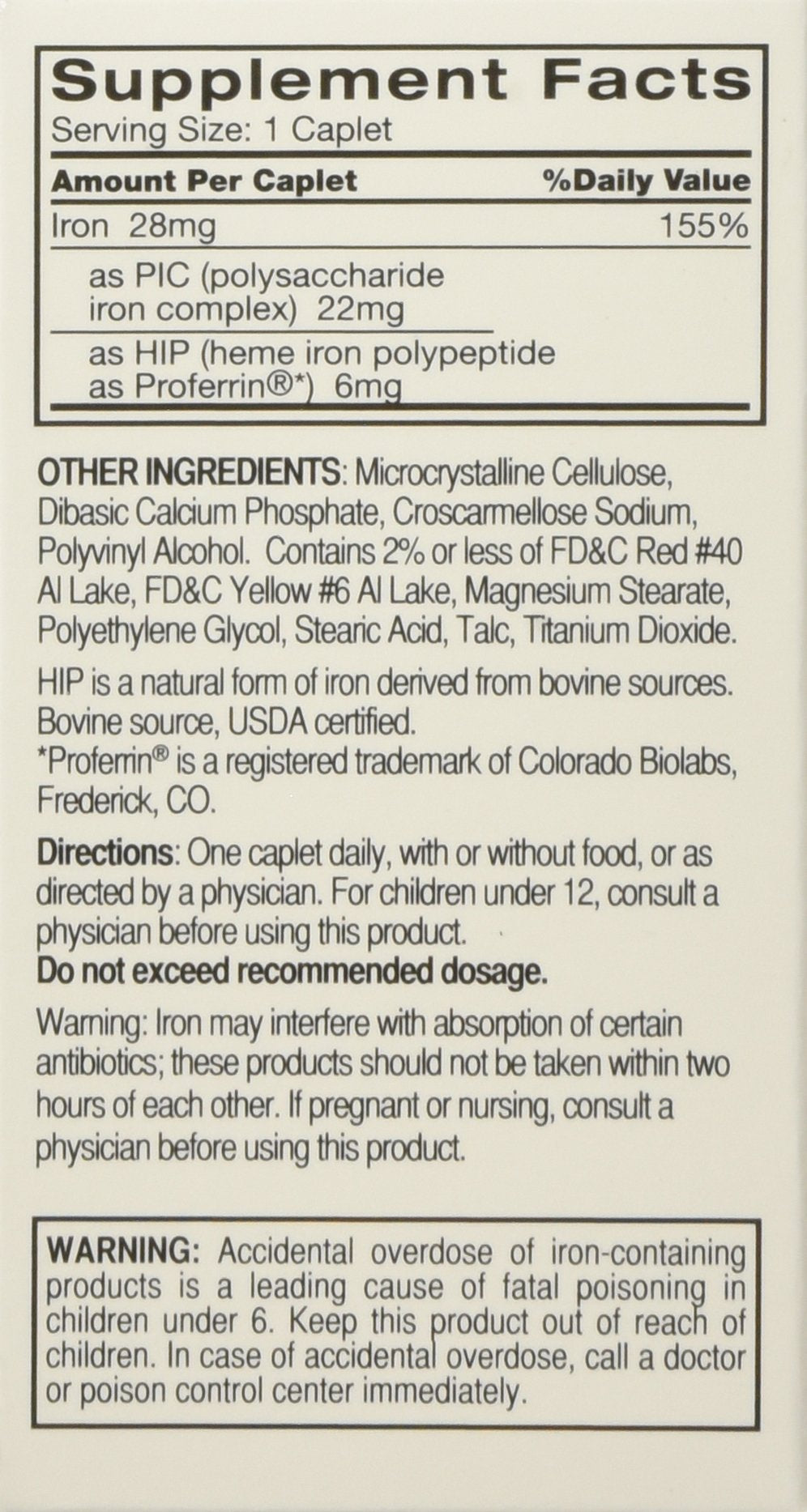 Feosol Complete caplets close-up showing Bifera blend