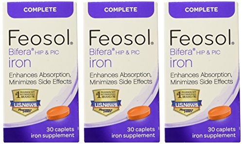 Close-up of Feosol Complete caplet dosage and texture