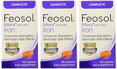 Close-up of Feosol Complete caplet dosage and texture