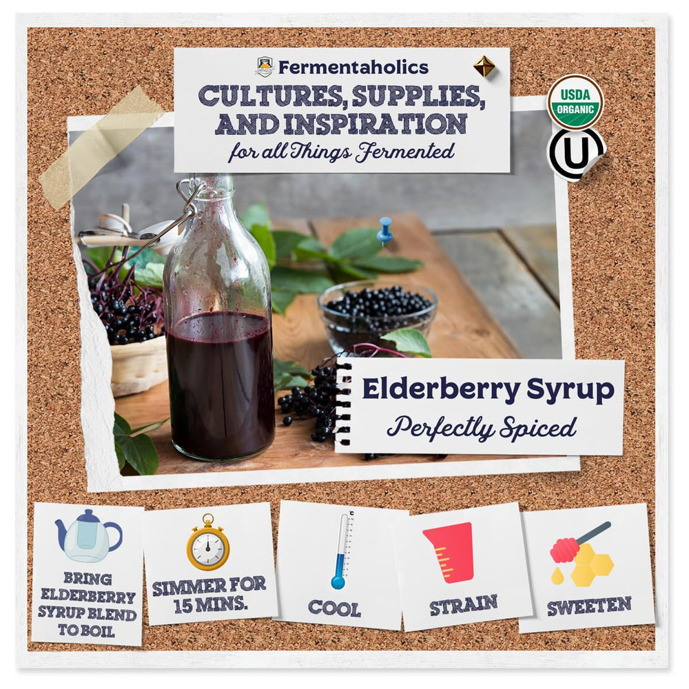 Elderberry syrup spice blend packet included