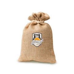 Burlap drawstring bag for storage