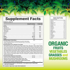 Close-up of fermented protein greens tropical flavor ingredients.
