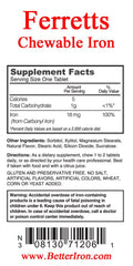 Ferretts Carbonyl Iron chewables 60-Count front label
