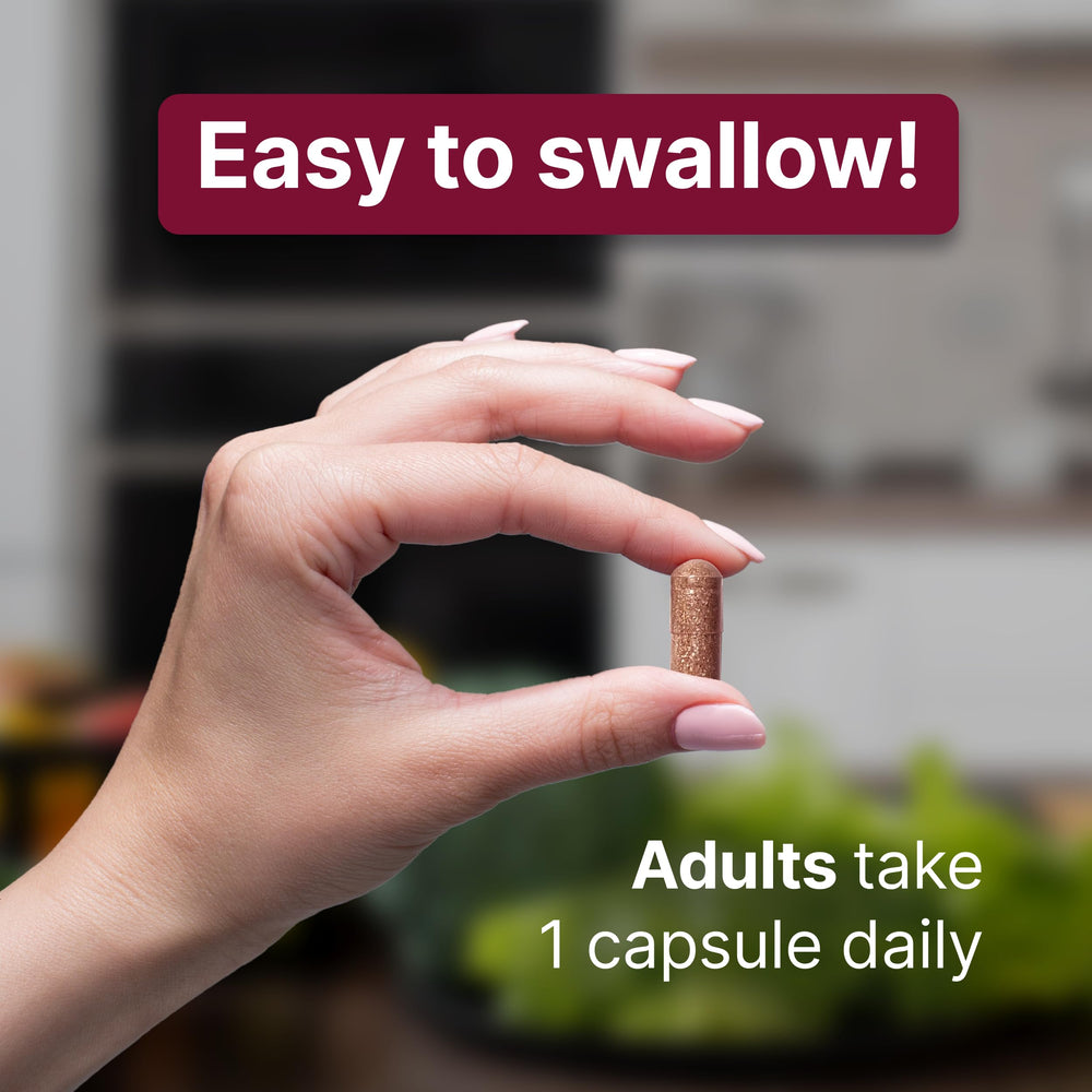 Close-up of Ferretts Iron Supplement IPS capsules