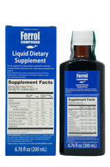 Ferrol 200ml iron dietary supplement bottle on a neutral surface