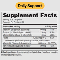 Label of Ferrous Iron Complete 60 capsules