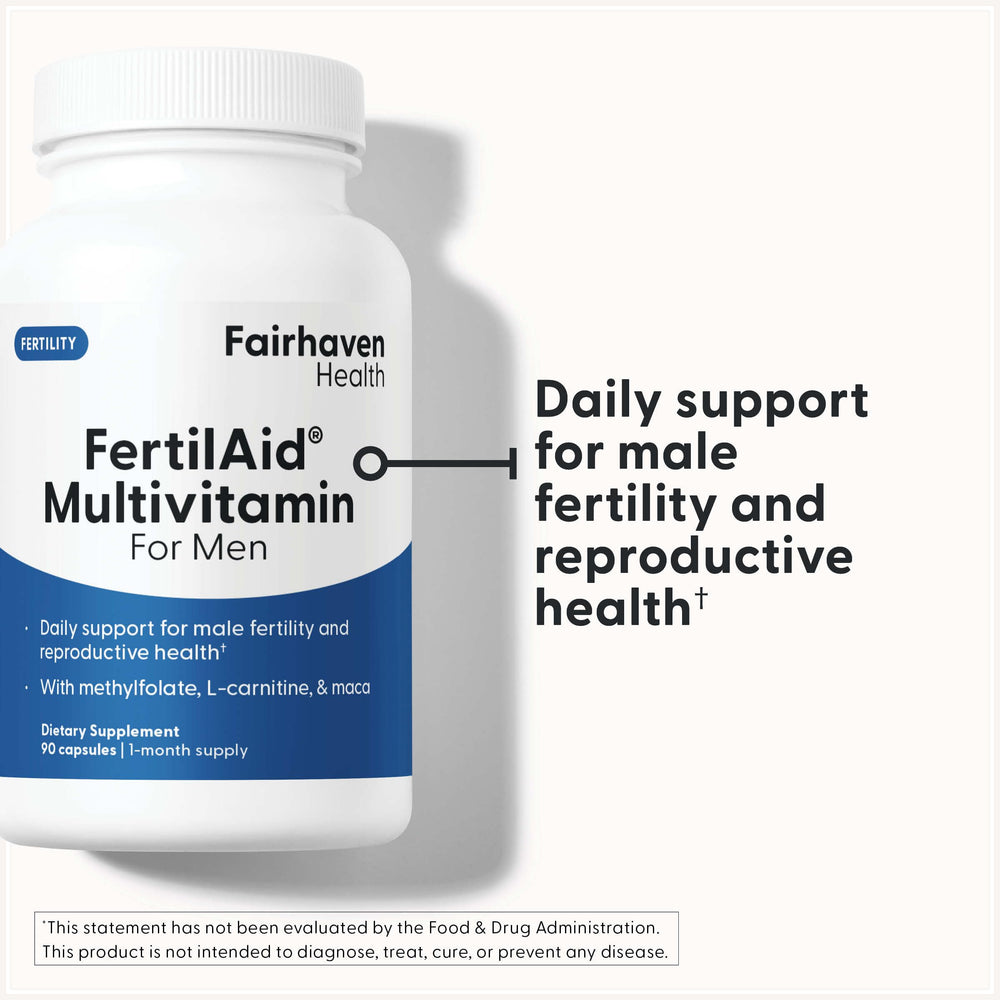 Close-up of FertilAid for Men capsules