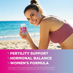 Fertility Gummies with Inositol for hormone regulation and healthy cycle.
