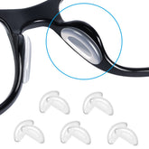 5 pairs of clear silicone eyeglass nose pads