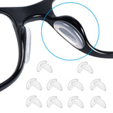 Festful clear silicone nose pads for glasses (10 pairs)