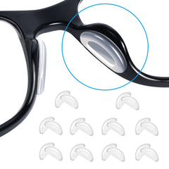 Festful clear silicone nose pads for glasses (10 pairs)