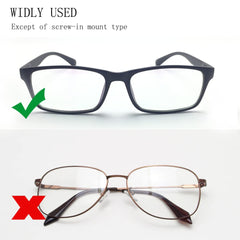 Glasses with Festful silicone nose pads on plastic/flat frames