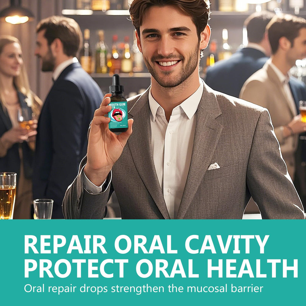 On-the-go gum health care with portable Gum Restore Drops