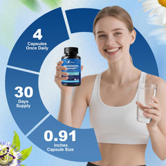 Herbal blend with Feverfew, Passion Flower and Skullcap