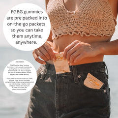 Nutrition label for FGBG Summer Glow Gummies