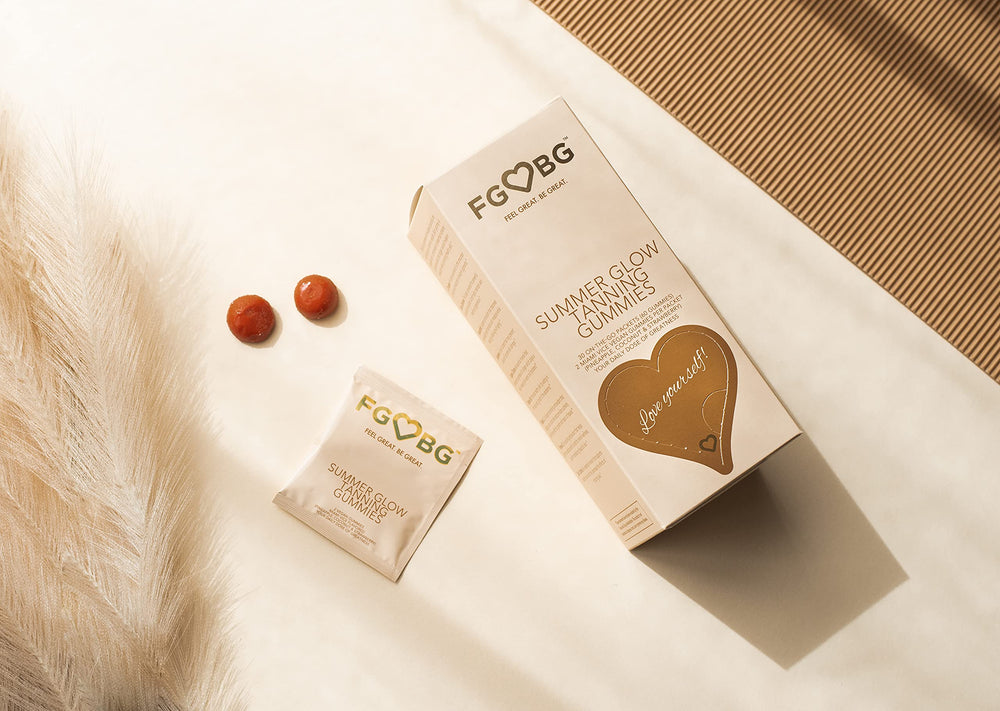 Product packaging for FGBG Summer Glow Gummies