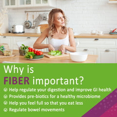 Nutrition and ingredients panel for the Fiber Gummies for Adults