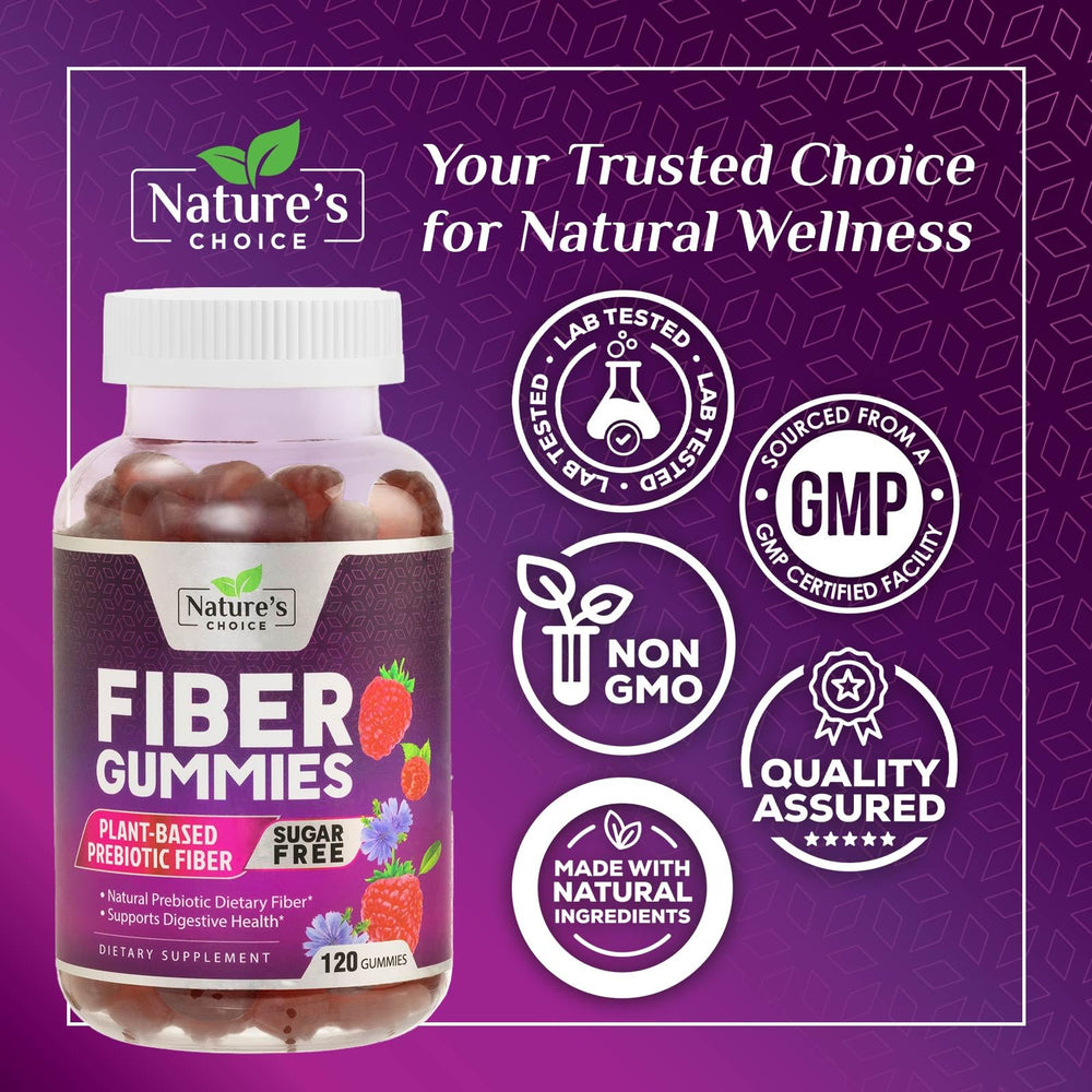 Gummies made from natural ingredients and plant-based fibers