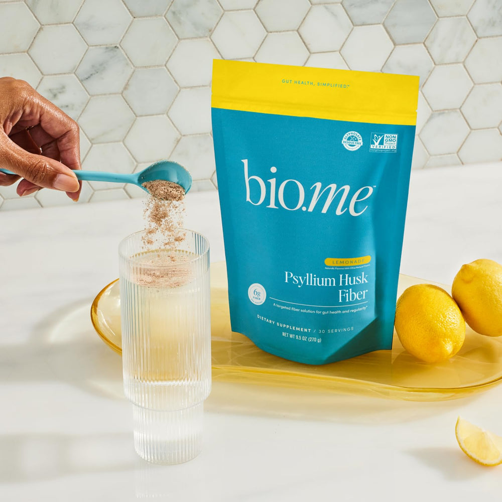 Nutrition facts and ingredients section on Fiber Rescue bottle