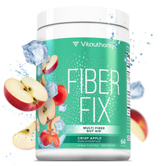 Apple-flavored colon cleanse fiber powder bottle