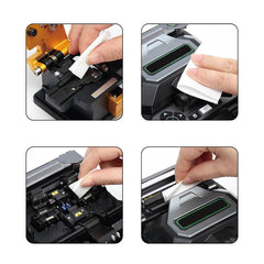 Compact on-the-go lint-free cleaning wipes