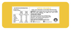 Fibre Boost Apple Crumble Bar nutrition label close-up shows high fibre option