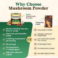 Scooping 2g serving of Fidus 16 Mushroom Powder