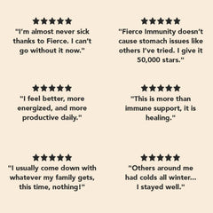 Fierce Immunity product packaging and branding