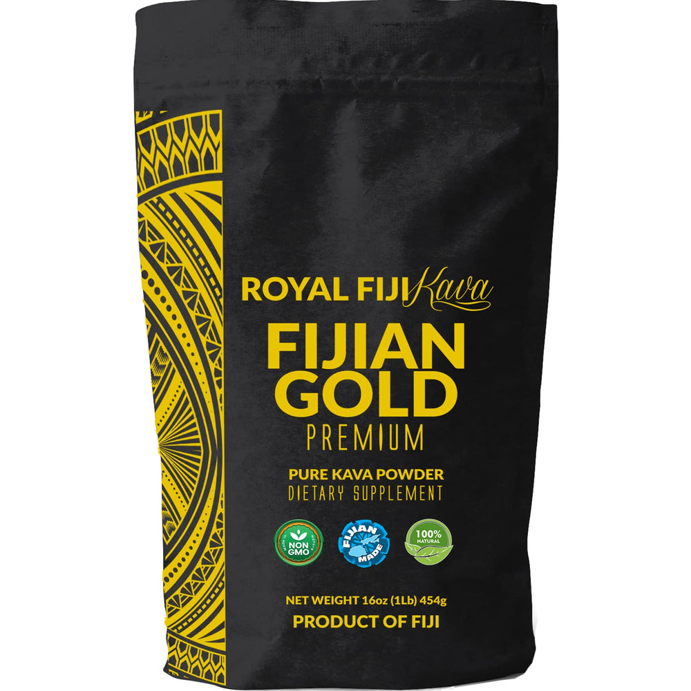 Front label of Royal Fiji Kava Kava Powder