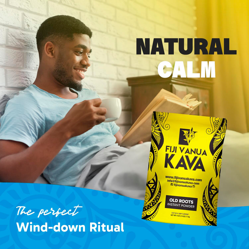 Kava powder being mixed with water to prepare a drink