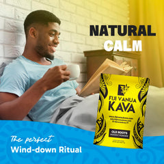 Kava powder being mixed with water to prepare a drink