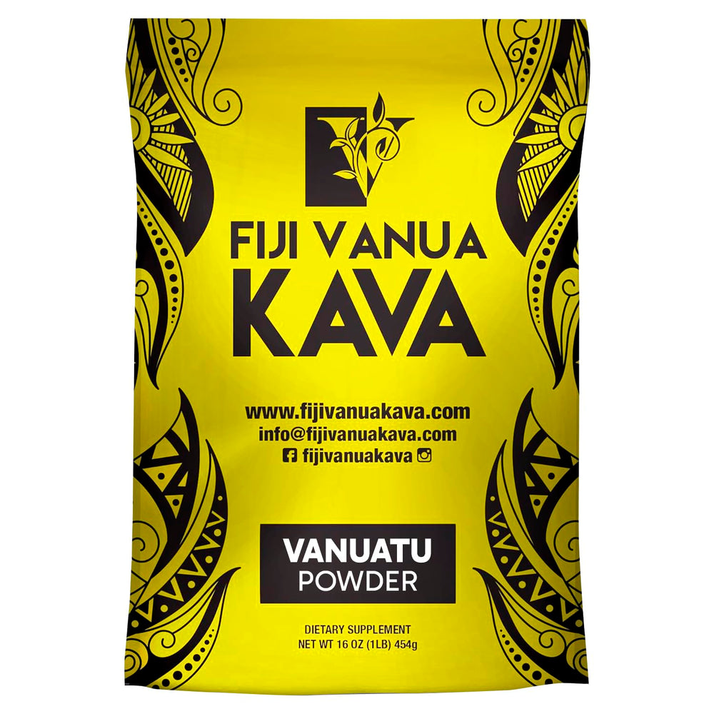 Fiji Vanua Kava Vanuatu Powder 16 oz packaging