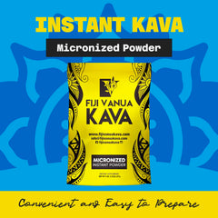 Micronized kava powder for quick preparation
