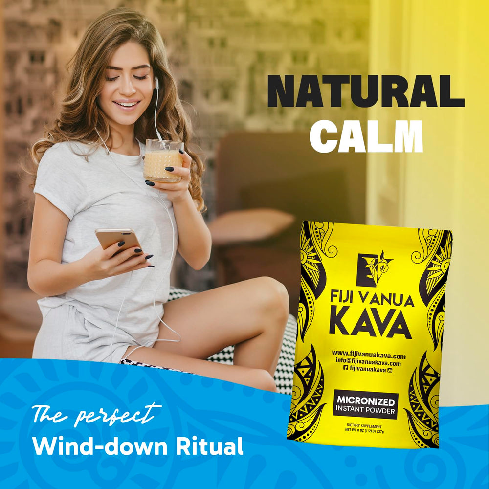 Portable instant kava powder for on-the-go use