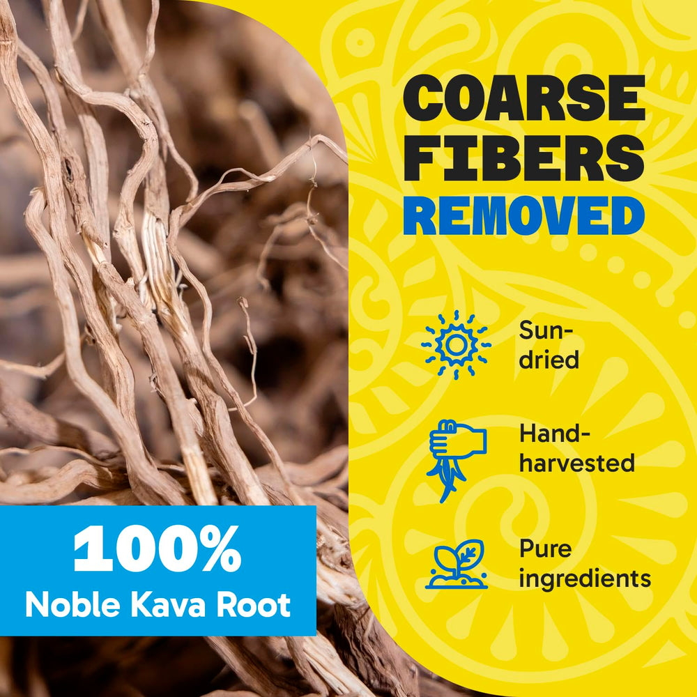 Close-up of smooth, grit-free kava powder texture