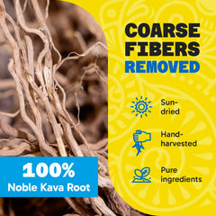 Close-up of smooth, grit-free kava powder texture