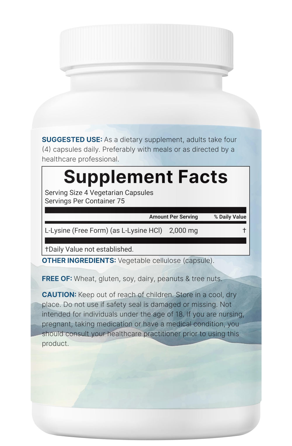 Filler-free lysine formula label