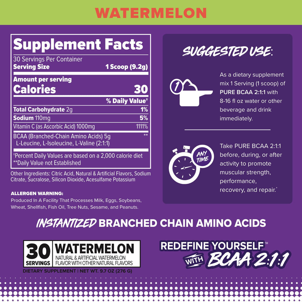 FINAFLEX Pure BCAA Watermelon bottle – side view