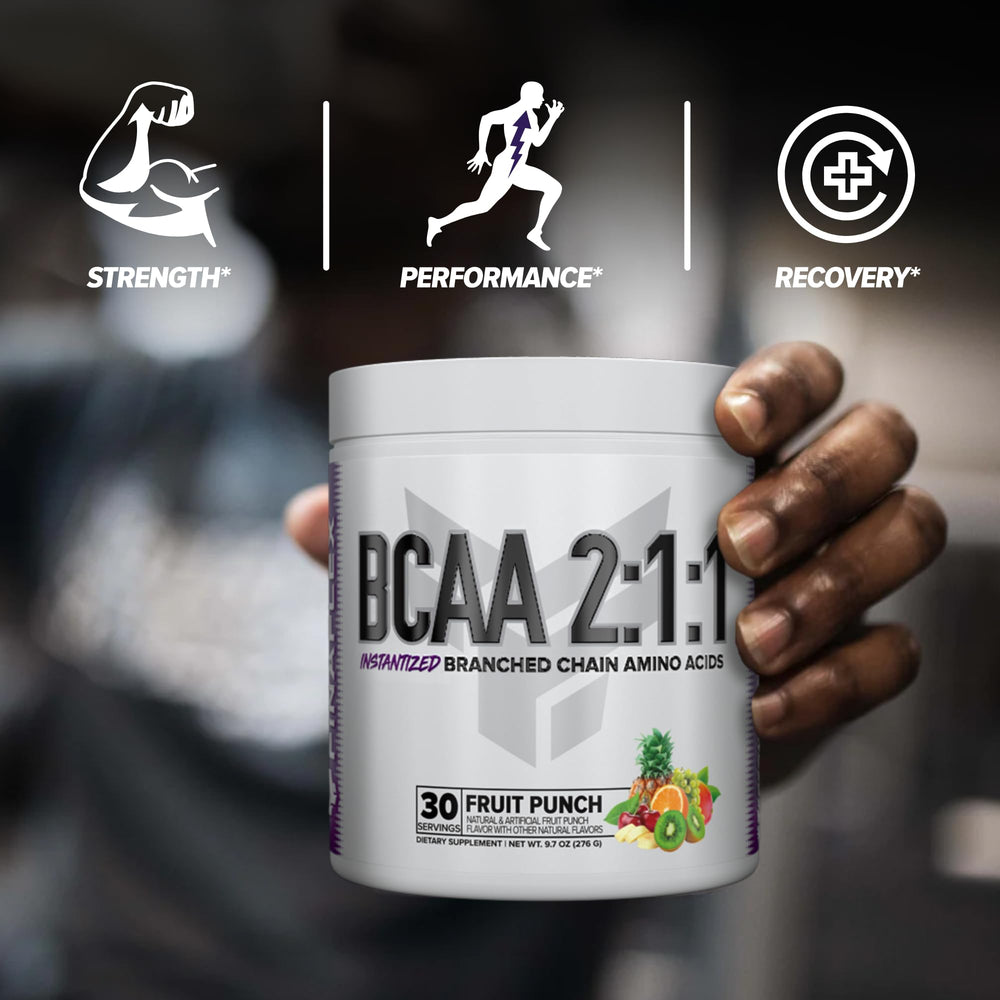 Nutritional information panel for FINAFLEX BCAA Fruit Punch