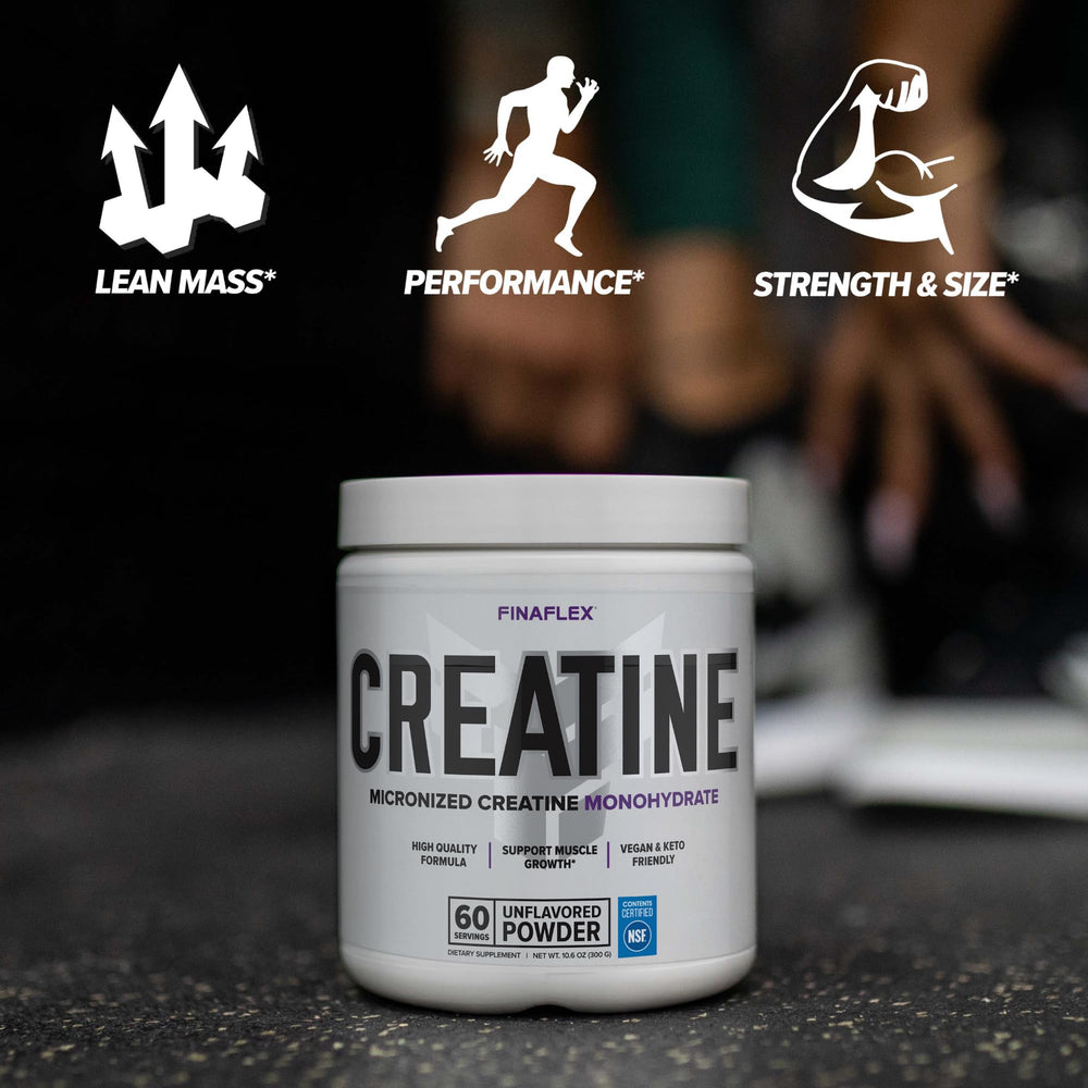 NSF Certified badge on FINAFLEX Creatine container