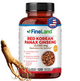 FineLand Red Korean Panax Ginseng 13,000 mg 20:1 extract bottle