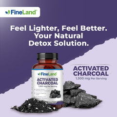 Digestive detox and adsorption action with activated charcoal