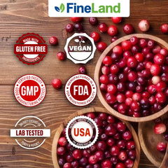 Front of FineLand Cranberry Extract packaging