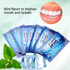 Woven cloth material for teeth wipes