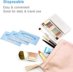 Wipe in action cleaning surface stains on teeth