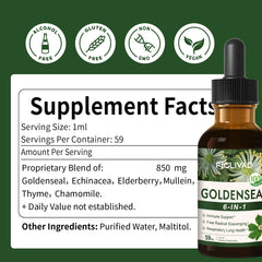 FIOLIVAD Goldenseal 2oz packaging and branding