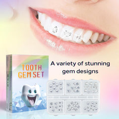 Variety of gem sizes and shapes for DIY smiles