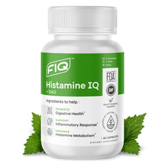 FIQ Histamine IQ bottle featuring 60 capsules
