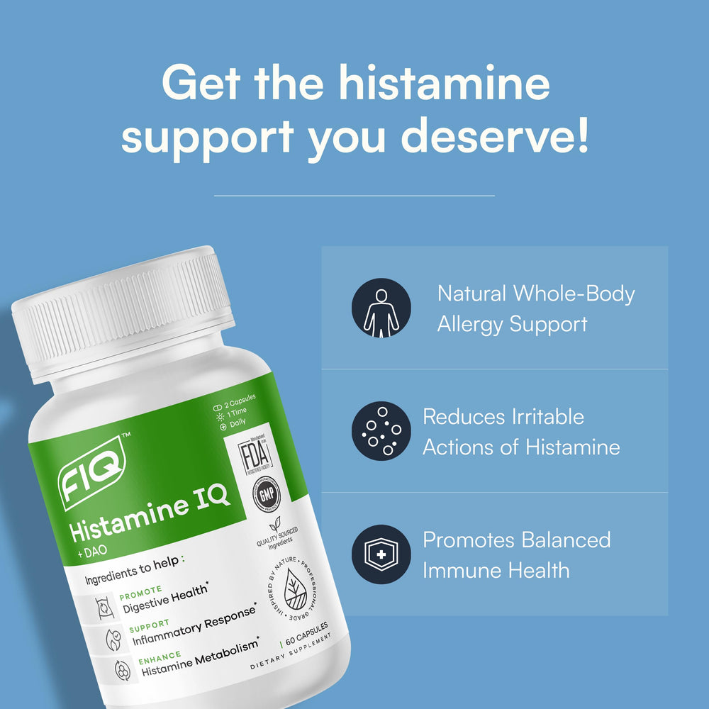 Close-up of Histamine IQ capsules