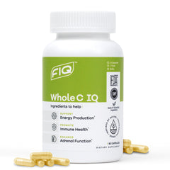 FIQ Whole C IQ Vitamin C supplement bottle on white background